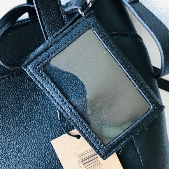 STEVE MADDEN BGRAMER Black SATCHEL/Crossbody 3 compartments inside w Card Case - Picture 9 of 10